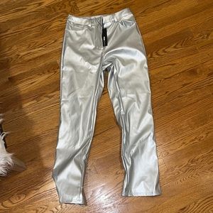 Silver metallic pants